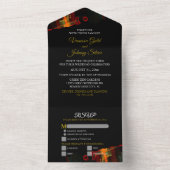 Elegant Classic Modern Trendy Pattern #903 Wedding オールインワン招待状 (内側)