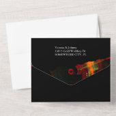 Elegant Classic Modern Trendy Pattern #903 Wedding オールインワン招待状 (裏面)