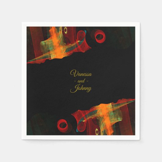 Elegant Classic Modern Trendy Pattern #903 Wedding スタンダードカクテルナプキン (正面)