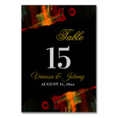 Elegant Classic Modern Trendy Pattern #903 Wedding テーブルナンバー (裏面)