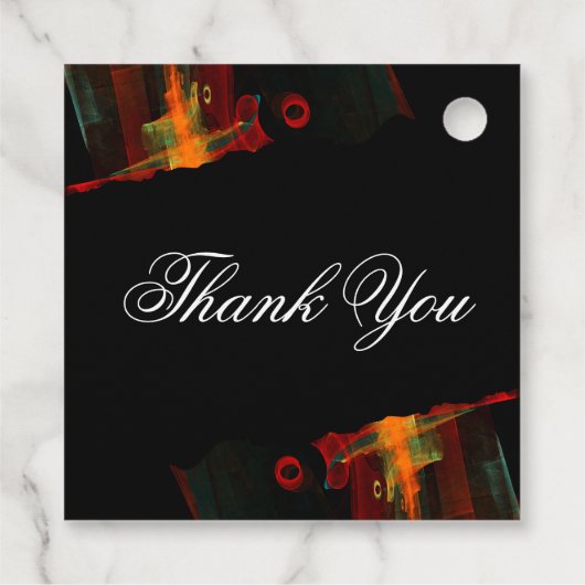 Elegant Classic Modern Trendy Pattern #903 Wedding フェイバータグ (裏面)