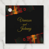 Elegant Classic Modern Trendy Pattern #903 Wedding フェイバータグ (正面)