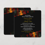 Elegant Classic Modern Trendy Pattern #903 Wedding 招待状 (正面/裏面)