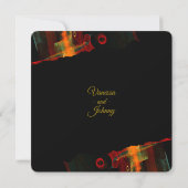 Elegant Classic Modern Trendy Pattern #903 Wedding 招待状 (裏面)