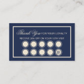 Elegant Classic Navy Blue Bakery Cake ロイヤリティカード (裏面)