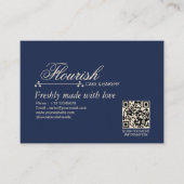 Elegant Classic Navy Blue Bakery Discount Card 割引カード (正面)