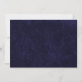 Elegant Classic Navy Blue Wedding Save Date セーブザデート (裏面)