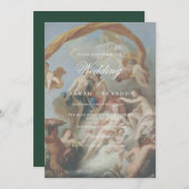 Elegant Classic Old painting Wedding 招待状 (正面/裏面)