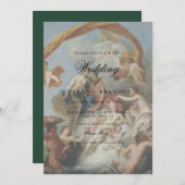 Elegant Classic Old painting Wedding 招待状 (正面/裏面)