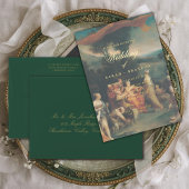 Elegant Classic Old painting Wedding 招待状