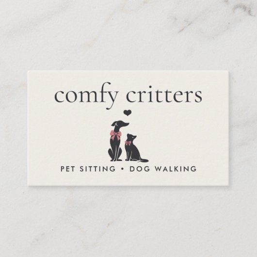 Elegant Classic Pet Sitter 名刺 (正面)