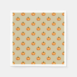 Elegant Classic Pumpkin Patterned スタンダードカクテルナプキン