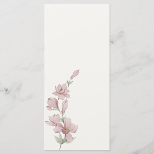 Elegant Classic Purple Florals Wedding Menu メニュー (裏面)