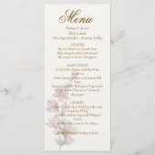 Elegant Classic Purple Florals Wedding Menu メニュー (正面)