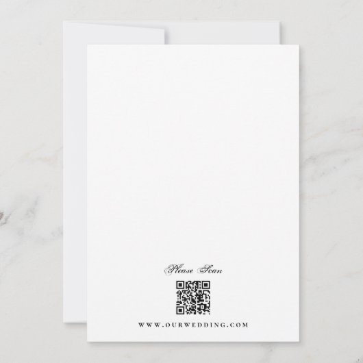 Elegant Classic QR Code Wedding Website 招待状 (裏面)