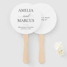 Elegant Classic Script Calligraphy Wedding ハンドファン