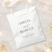 Elegant Classic Script Calligraphy Wedding フェイバーバッグ (クリップ留めされた状態)