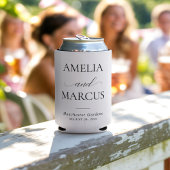 Elegant Classic Script Calligraphy Wedding 缶クーラー