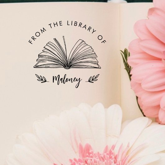 Elegant Classic Script From the Library Of Custom  セルフインキングスタンプ