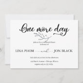 Elegant Classic Script Rehearsal Dinner Invitation 招待状 (正面)