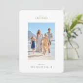 Elegant, Classic & Simple White Christmas Photo  シーズンカード (スタンド正面)