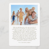 Elegant, Classic & Simple White Christmas Photo  シーズンカード (裏面)