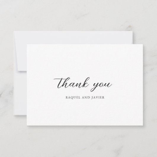 Elegant Classic Wedding サンキューカード (正面)