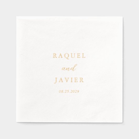 Elegant Classic Wedding 箔ナプキン (正面)