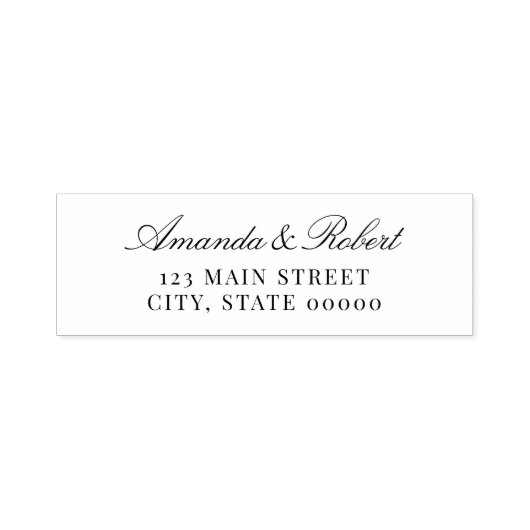 Elegant Classic Wedding Return Address セルフインキングスタンプ (デザイン)