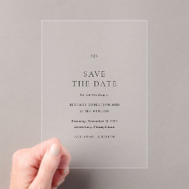 Elegant Classic Wedding Save the Date アクリル招待状
