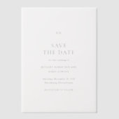 Elegant Classic Wedding Save the Date ベラム紙招待状 (正面)