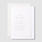Elegant Classic Wedding Save the Date ベラム紙招待状 (オフセット)