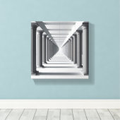 Elegant Classical Colonnade Art - Infinite Archite キャンバスプリント (インサイチュ (ウッドフロア))