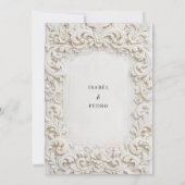 Elegant Classy Baroque Frame Nuestra Boda Wedding 招待状 (裏面)