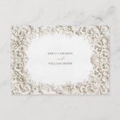 Elegant Classy Baroque Frame RSVP with QR Code エンクロージャーカード (裏面)