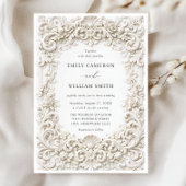 Elegant Classy Baroque Frame Wedding 招待状