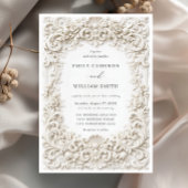 Elegant Classy Baroque Frame Wedding 招待状
