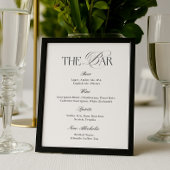 Elegant Classy Black and White Wedding Bar ポスター