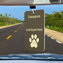 Elegant Classy DIY Pet Name Dog Mom Paw Minimalist カーエアーフレッシュナー