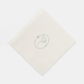 Elegant Classy Emeral Monogram Wedding Napkins スタンダードランチョンナプキン (角)