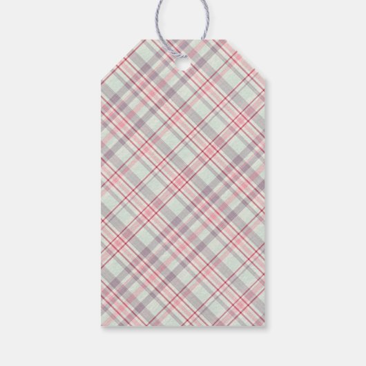 Elegant Classy Rustic Plaid Pattern ギフトタグ (裏面)