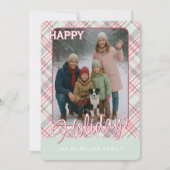 Elegant Classy Rustic Plaid Pattern シーズンカード (正面)