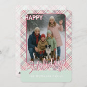 Elegant Classy Rustic Plaid Pattern シーズンカード (正面/裏面)