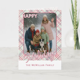 Elegant Classy Rustic Plaid Pattern シーズンカード