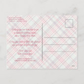 Elegant Classy Rustic Plaid Pattern シーズンポストカード (裏面)