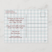 Elegant Classy Rustic Plaid Pattern シーズンポストカード (裏面)
