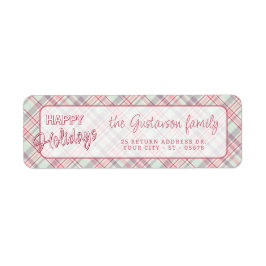 Elegant Classy Rustic Plaid Pattern ラベル