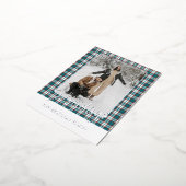 Elegant Classy Rustic Plaid Pattern Gold 箔シーズンポストカード (回転した状態)