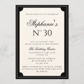 Elegant Classy Vintage Old Money Birthday Party 招待状 (正面)