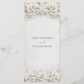 Elegant Classy White Baroque Frame Wedding メニュー (裏面)